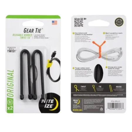Alambre de amarre Nite Ize Gear Tie 6" negro Černá