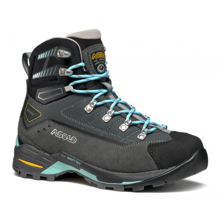 Calzado de senderismo para mujer Asolo Finder PRO GV gris/azul GRAPHITE / GUNMETAL / POOL SIDE