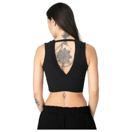 Camiseta sin mangas para mujer Drexiss Feel Yoga Black