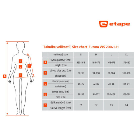 Chaqueta de running para mujer Etape chaqueta Futura WS