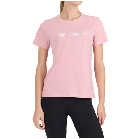 Camiseta de mujer 4F Tshirt F3495 rosa claro Light Pink
