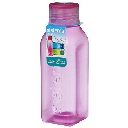 Botella Sistema Square 475ml rosa