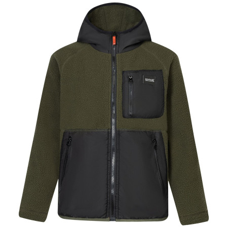 Sudadera para niños Regatta Munro Hybrid Jacket DarkKhak/Blk verde oscuro DarkKhak/Blk