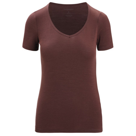 Camiseta funcional de mujer Icebreaker Women Siren SS Sweetheart marrón Umber