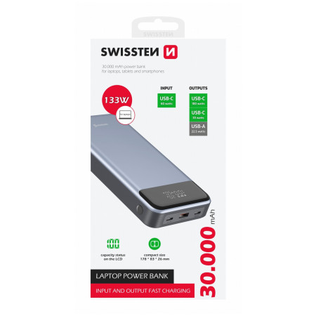Batería externa Swissten POWER BANK 30000 mAh