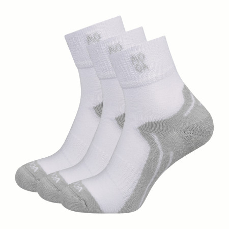 Calcetines MOOA Bamboo Active Mid 3-pack blanco/gris White/Grey