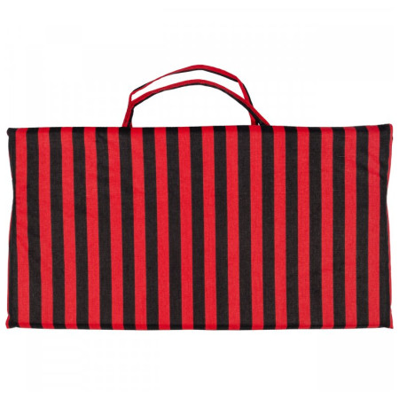 Tumbona de playa Yate Plážové lehátko - proužek negro/rojo red