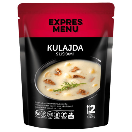 Sopa Expres menu Sopa cremosa agridulce con rebozuelos (2porciones)