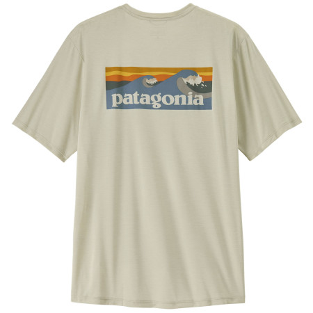 Camiseta de hombre Patagonia Men's Capilene Cool Daily Shirt - Boardshort Logo beige Dyno White