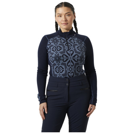 Camiseta funcional de mujer Helly Hansen W Lifa Merino Midw Gra 1/2 Zip