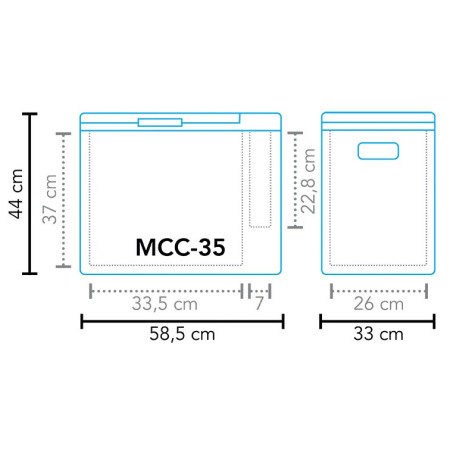 Nevera compresor Mestic Compressor MCC-35 AC/DC