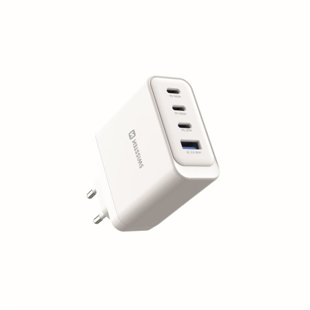 Adaptador Swissten GaN 2X USB-C 100W + 1X USB-C 20W + 1X USB-A 30W