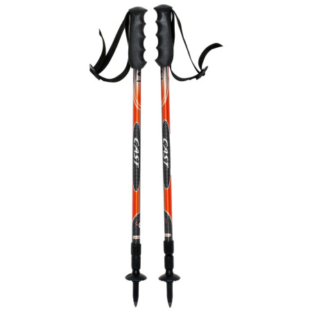 Bastones de senderismo Yate Cast negro/rojo