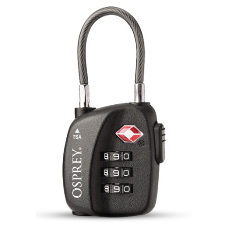Candado Osprey Tsa 3 Dial Cable Lock negro Black