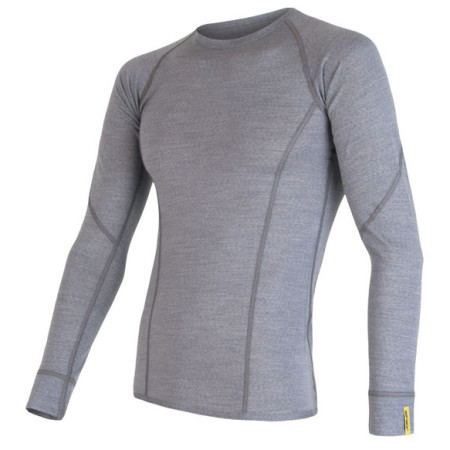 Camiseta funcional de hombre Sensor Merino Wool Active manga larga gris Grey