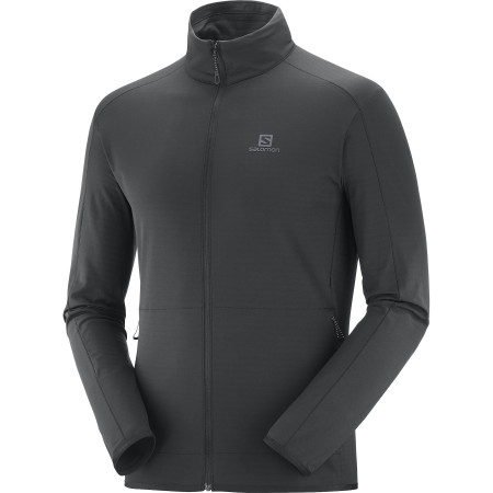 Sudadera de hombre Salomon Outrack Full Zip Mid M negro Black
