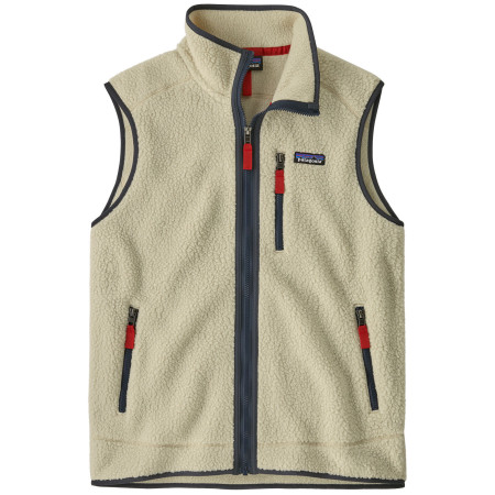 Chaleco de hombre Patagonia Men's Retro Pile Fleece Vest beige Pelican w/Smolder Blue