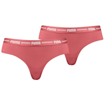 Bragas de mujer Puma Puma Women Brazilian 2P Pack rojo Red