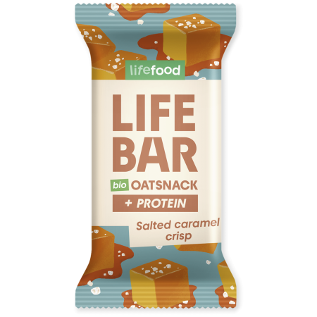 Barrita Lifefood Lifebar Oat Snack Protein slaný karamel BIO 40 g