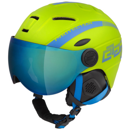 Casco de esquí para niños Etape Rider Pro verde Lime/BlueMat
