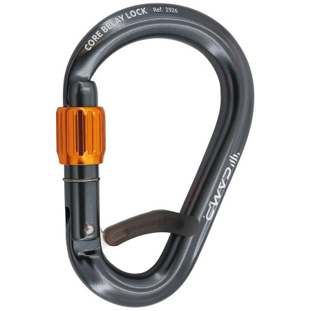 Mosquetón Camp Core Belay Lock gris/naranja Gun Metal