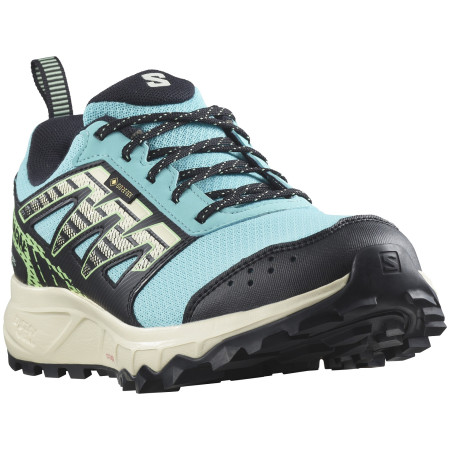 Zapatillas de carrera para mujer Salomon Wander Gore-Tex azul/blanco Blue Radiance / Vanilla Ice / Green Ash