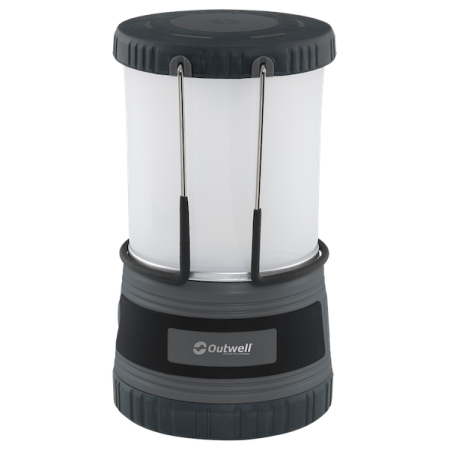 Lámpara de acampada Outwell Carnelian DC 1000 negro/blanco Blue Shadow