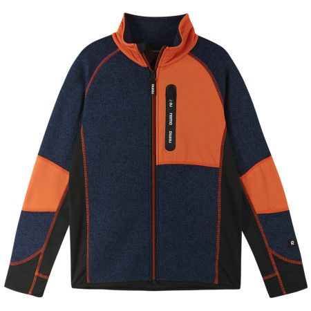 Sudadera para niños Reima Liukuen azul/naranja Jeans blue