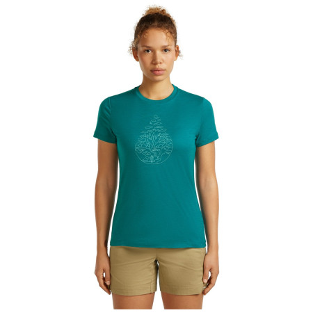 Camiseta de mujer Icebreaker Women Merino 150 Tech Lite SS Tee Hike Path
