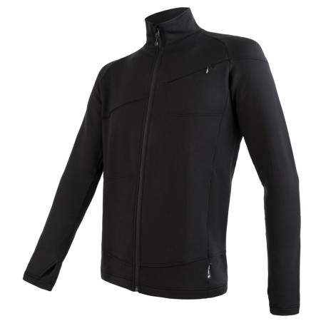 Sudadera funcional de hombre Sensor Tecnostretch, celozip negro