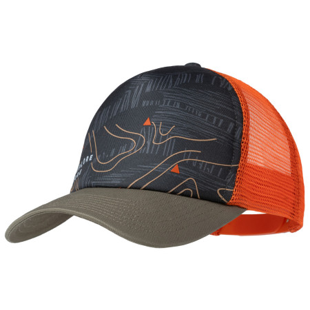 Gorra para niños Buff Trucker Cap Youth verde/rojo Suber Multi