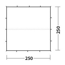 Lona tarp Robens Tarp 2.5 x 2.5 m Pro