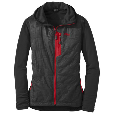 Chaqueta de mujer Outdoor Research Deviator Hoody negro Black/Flame