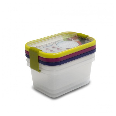 Caja de alimentos Omada Sanaliving Box Set 3x 15x11x7,5cm/0,5L