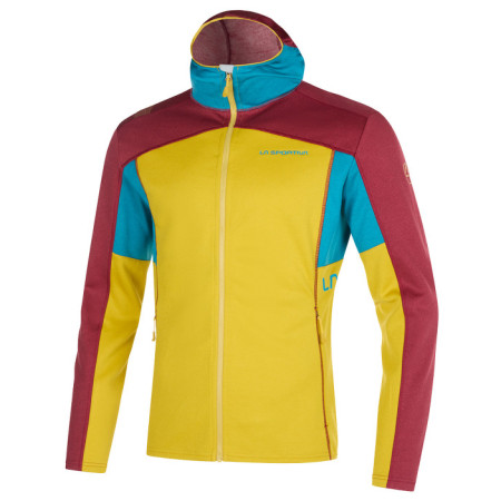 Sudadera de hombre La Sportiva Cosmic Hoody M (2023) amarillo/rojo Moss/Sangria