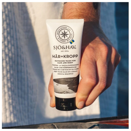 Jabón de viaje Sjö&Hav Jabón outdoor biodegradable universal para cuerpo y cabello 75ml