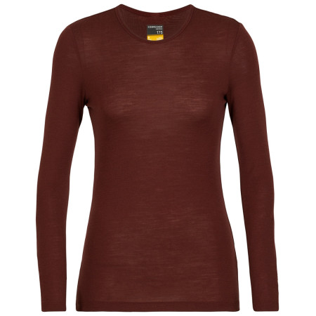 Camiseta de mujer Icebreaker Women`s 175 Everyday LS Crewe (2018) rojo oscuro espresso