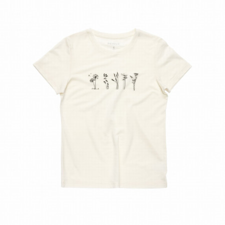 Camiseta de mujer Devold Classic "Flowers" Tee Wmn