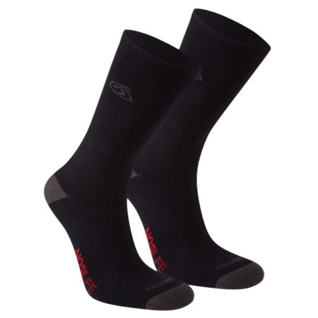 Calcetines Craghoppers NosiLife Twin Pck Socks negro/gris Blk/DkLead