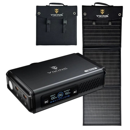 Juego Viking Technology generador portátil Viking VALI150 y panel solar Viking L60 PD