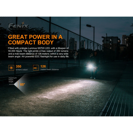 Linterna Fenix E20 XP-E2 350 lmn