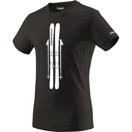 Camiseta de hombre Dynafit Graphic Co M S/S Tee negro/blanco black out/SKIS