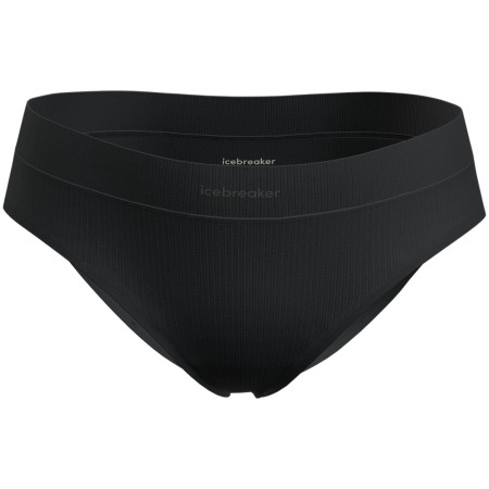 Bragas funcionales para mujer Icebreaker W Mer Rib Lotus Hipster negro Black
