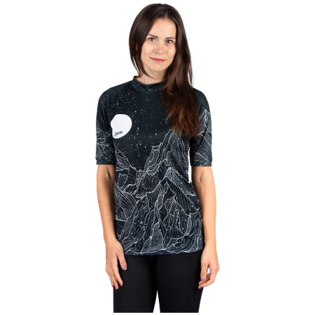 Camiseta funcional de mujer Drexiss All Diamond Beach Black Coolmax