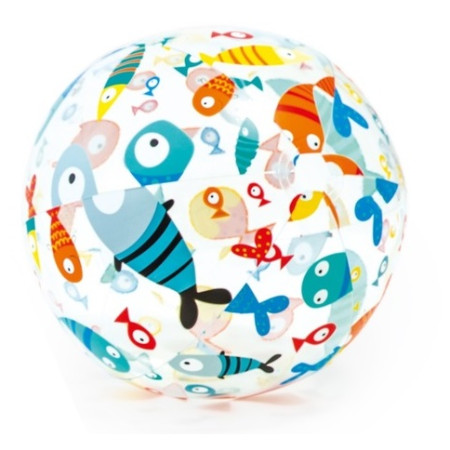 Balón hinchable Intex Lively Print Balls 59040NP azul/naranja Fish