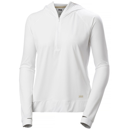 Sudadera de mujer Helly Hansen W Shine Solen 1/2 Zip Hoodie blanco 001 WHITE