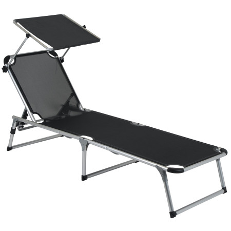 Tumbona de playa Bo-Camp Florence Sun lounger negro Anthracite