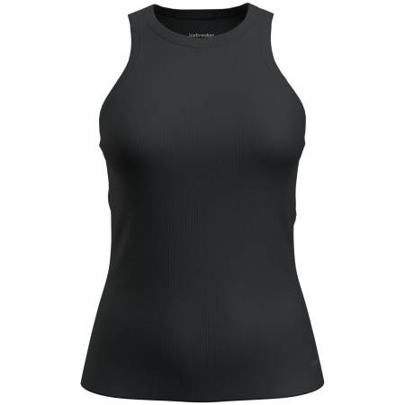Camiseta sin mangas para mujer Icebreaker W Mer Rib Lotus Tank negro Black