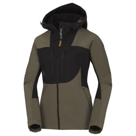 Chaqueta de mujer Northfinder Zara khaki/negro 550blackdarkgreen
