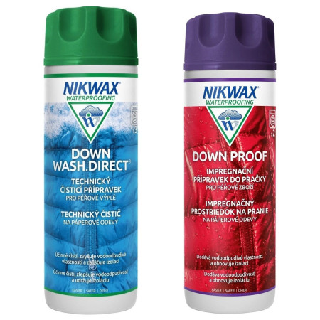 Impermeabilizante Nikwax Down wash direct + Down Proof 2x 300ml